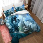 Housse de couette ste - x 2 personnes / 1 personne, parure de lit maison housse de couette + 2 taies ...