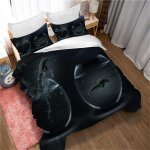 Housse de couette ste - x motif dauphin sautant - entretien facile, doux au toucher, respirant, avec ...