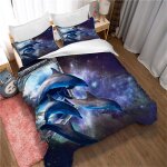 Housse de couette ste - x motif dauphin sautant - entretien facile, doux au toucher, respirant, avec ...