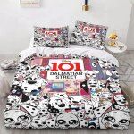 Housse de couette et taie d'oreiller les 101 dalmatiens, parure de lit, pour chambre a coucher, garcon ...