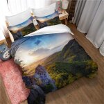 Housse de couette et taie d'oreiller en microfibre, parure de lit arc - en - ciel pour fille et gar�on, ...