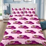 Housse de couette et taie d'oreiller, parure de lit avec motif chat lucifer mignon, decoration pour chambre ...