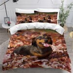 Housse de couette terkel x imprim�� d chien de compagnie parure de lit personnes hypoallergique microfibre ...