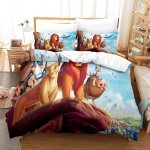 Housse de couette the lion king, parure de lit d cartoon housse de couette microfibre, housse de couette ...