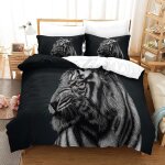 Housse de couette tiger housse de couette d imprim�� sapin de parure de lit microfibreavec fermeture ...