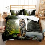 Housses de couette tigre animaux x cm parure lit enfant + x taies d'oreiller xcm microfibre parure lit ...