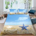 Housse de couette ��toile de mer plage x imprim�� d paysage marin d'��t�� parure de lit personnes hypoallergiq ...