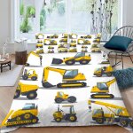 Housse de couette tracteur de dessin anim�� x imprim�� d v��hicule d'ing��nierie parure de lit personnes ...