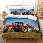 Housse de couette tracteur parure de lit personnes pi��ces camions pelleteuses grues housse de couette ...