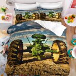 Housses de couette tracteur x cm parure de lit pas cher + x taies d'oreiller xcm microfibre housse de ...