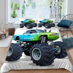 Housse de couette tracteur x imprim�� d camion monstre de dessin anim�� parure de lit personnes hypoallergique ...