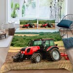 Housse de couette tracteur x imprim�� d machines agricoles lourdes parure de lit personnes hypoallergique ...