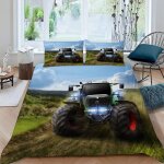 Housse de couette tracteur x imprim�� d machines agricoles modernes parure de lit personnes hypoallergique ...