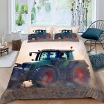 Housse de couette tracteur x imprim�� d machines agricoles modernes parure de lit personnes hypoallergique ...