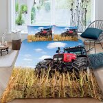 Housse de couette tracteur x imprim�� d machines agricoles modernes parure de lit personnes hypoallergique ...