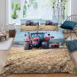 Housse de couette tracteur x imprim�� d machines agricoles modernes parure de lit personnes hypoallergique ...