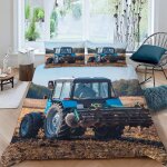 Housse de couette tracteur x imprim�� d machines agricoles modernes parure de lit personnes hypoallergique ...