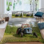 Housse de couette tracteur x imprim�� d machines agricoles parure de lit personnes hypoallergique microfibre ...