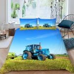Housse de couette tracteur x imprim�� d machines agricoles parure de lit personnes hypoallergique microfibre ...