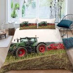 Housse de couette tracteur x imprim�� d machines agricoles parure de lit personnes hypoallergique microfibre ...