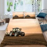 Housse de couette tracteur x imprim�� d machines agricoles parure de lit personnes hypoallergique microfibre ...