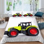 Housse de couette tracteur x imprim�� d machines agricoles parure de lit personnes hypoallergique microfibre ...
