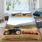 Housse de couette tracteur x imprim�� d machines agricoles parure de lit personnes hypoallergique microfibre ...