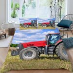Housse de couette tracteur x imprim�� d machines agricoles parure de lit personnes hypoallergique microfibre ...