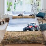 Housse de couette tracteur x imprim�� d machines agricoles parure de lit personnes hypoallergique microfibre ...