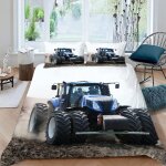 Housse de couette tracteur x imprim�� d machines agricoles parure de lit personnes hypoallergique microfibre ...