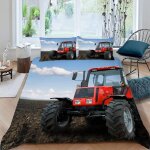 Housse de couette tracteur x imprim�� d machines agricoles parure de lit personnes hypoallergique microfibre ...