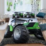 Housse de couette tracteur x imprim�� d machines agricoles parure de lit personnes hypoallergique microfibre ...
