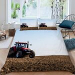 Housse de couette tracteur x imprim�� d machines agricoles parure de lit personnes hypoallergique microfibre ...