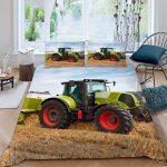 Housse de couette tracteur x imprim�� d presse �� balles parure de lit personnes hypoallergique microfibre ...