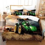 Housse de couette tracteur xcm parure de lit personne pi��ces vert tracteur housse de couette avec taies ...