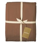 Housse de couette unie en coton chocolat 240x220cm