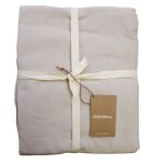 Housse de couette unie en coton lav� lin 260x240cm