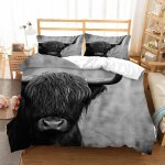 Housse de couette vaches x imprim�� d b��tail des highlands ��cossais animal parure de lit personnes ...