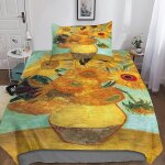 Housse de couette van gogh microfibre parure de lit housses de couettes art avec taies d'oreiller d parure ...