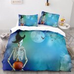 Housse de couette x ado garcon polyester coton parures de lit moelleux halloween house de couette x cm ...
