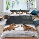Housse de couette x animaux sauvages tigres de sib��rie parure de lit x ado personnes garcon et fille ...