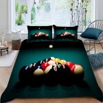 Housse de couette x billard, d imprim��e microfibre parure de lit billard housse de couettes personne ...