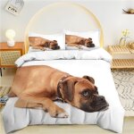 Housse de couette x blanc, chien parure de lit personnes microfibre doux respiran housse couette avec ...