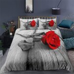Housse de couette x cm coeur rose rouge parure de lit motif d sets de housse couette avec fermeture ��clair ...