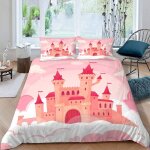 Housse de couette x cm dessin anim� fille arc - en - ciel chateau parure de lit en l�ger et doux personnes ...