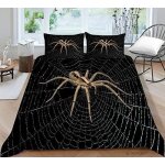Housse de couette x cm enfant araign��e noire parure de lit personne avec fermeture ��clair doux confortable ...