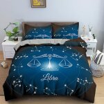 Housse de couette x cm enfant balance bleue parure de lit personne avec fermeture ��clair doux confortable ...