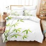 Housse de couette x cm enfant bambou vert parure de lit personnes avec fermeture ��clair doux respirant ...