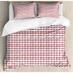 Housse de couette x cm enfant coeur rouge parure de lit personne avec fermeture ��clair doux confortable ...