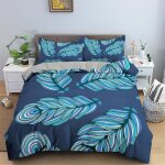 Housse de couette x cm enfant plume bleue parure de lit personnes avec fermeture ��clair doux respirant ...